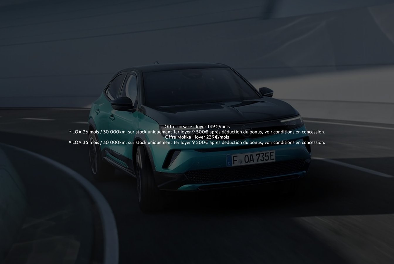 Landing Page Opel Bannière